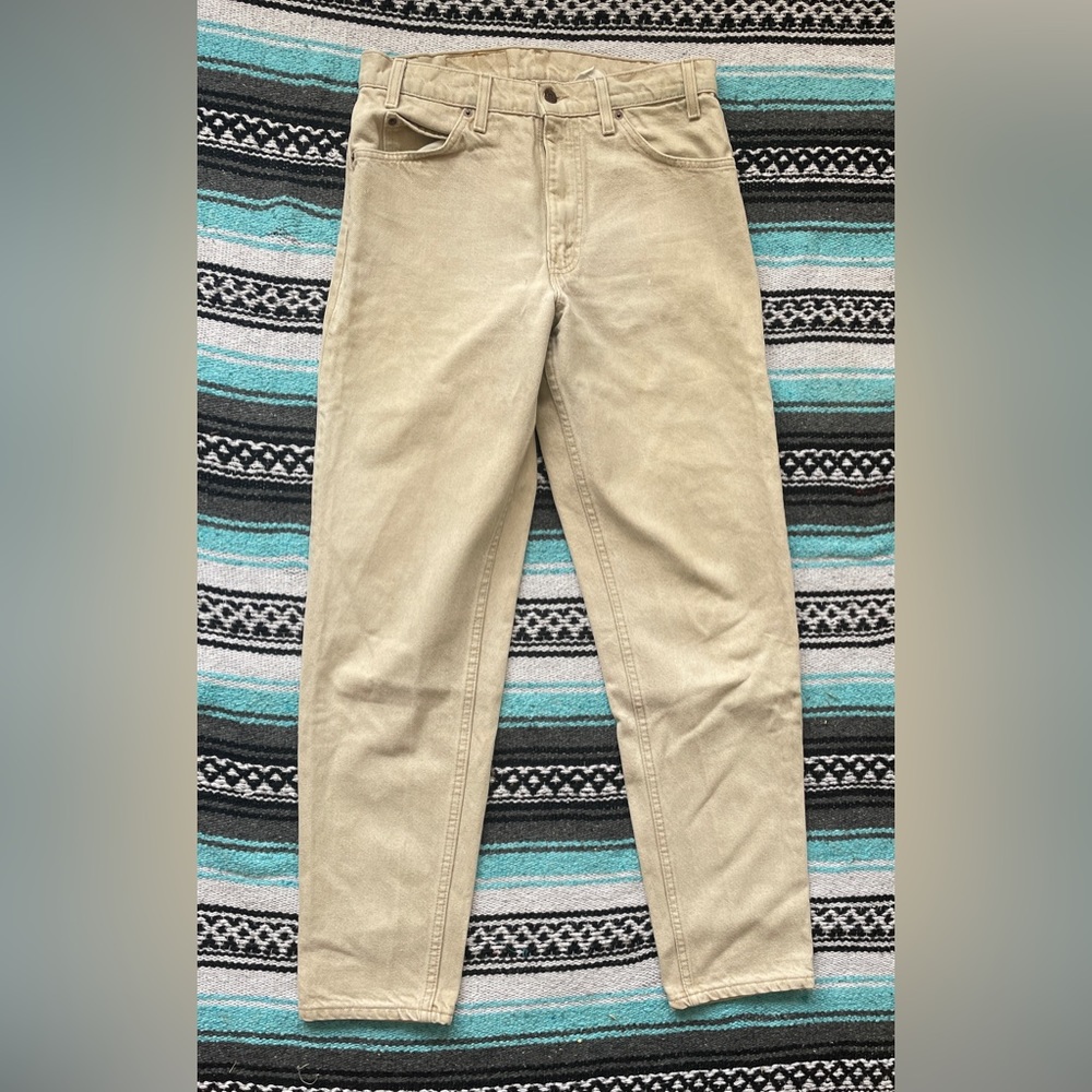 Vintage orange tab levis 550 32 x 32 tan denim